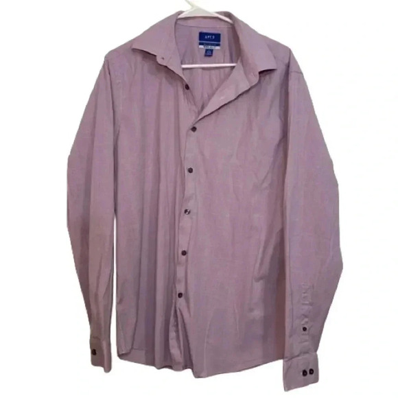 Men’s button up light purple Apt 9 L - Picture 1 of 3